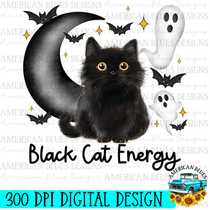 Black Cat Energy Digital Design | American Blues Designs