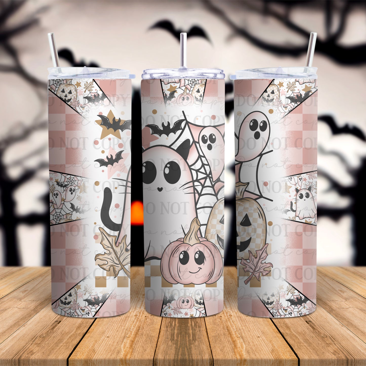 Spooky Pastel 20 oz Tumbler Wrap Digital Design | American Blues Designs