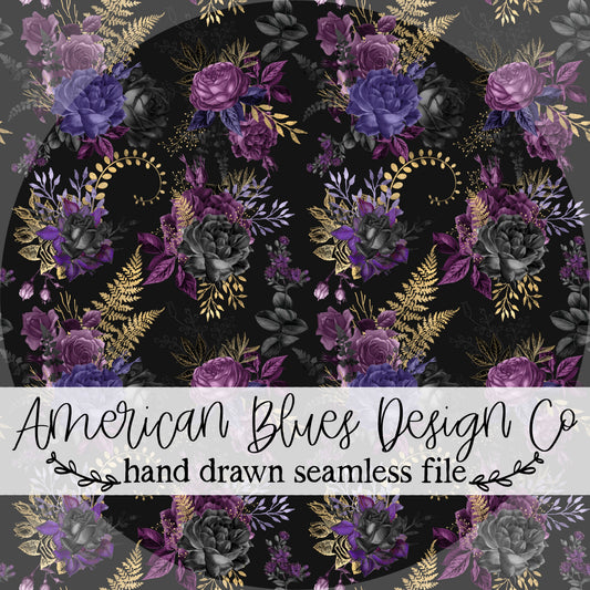 Midnight Amethyst seamless pattern