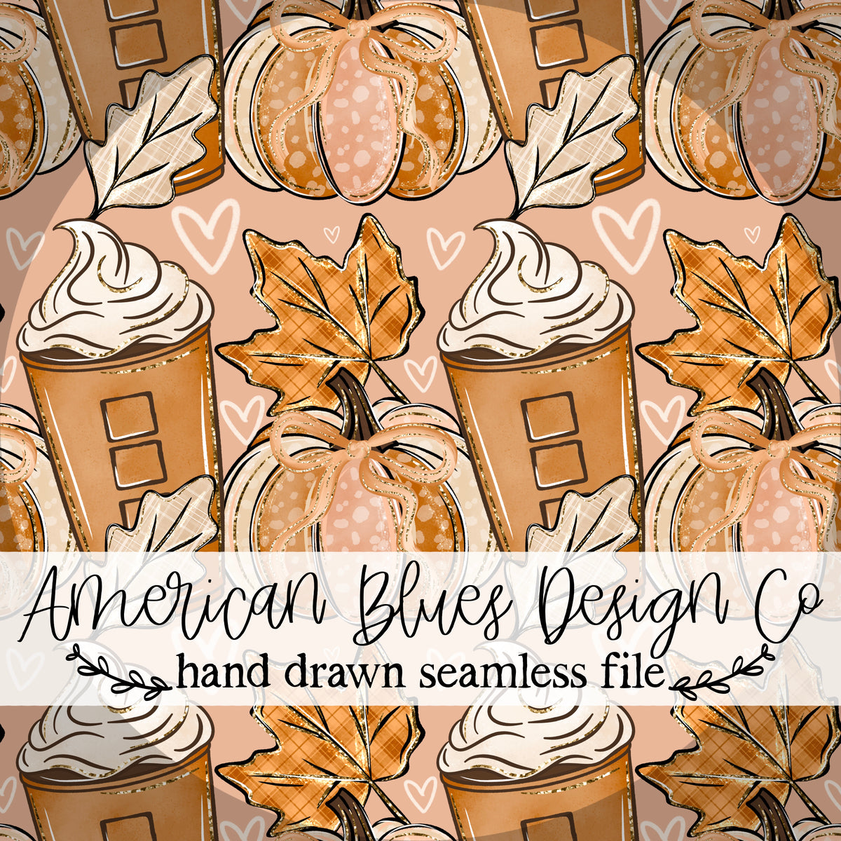 Pumpkin Spice & Everything Nice | Hand Drawn Seamless Pattern