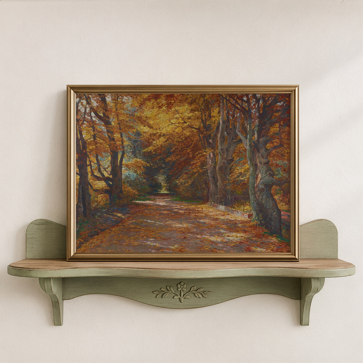 Through the Autumn Trees | Vintage Art Print