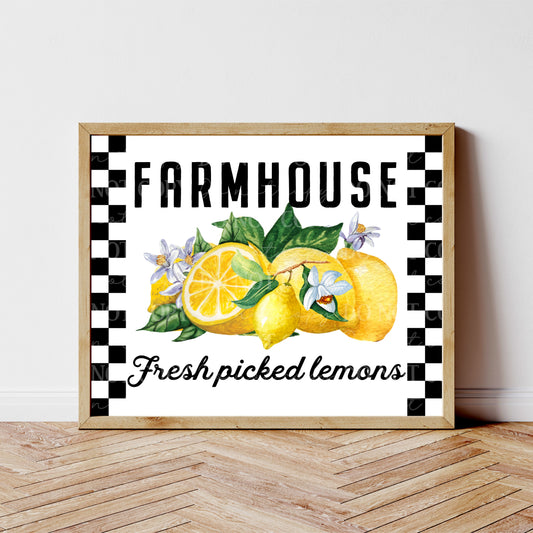 Farmhouse fresh picked lemons