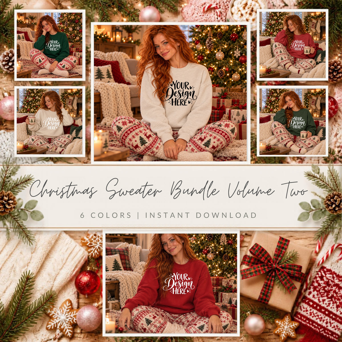 Christmas Sweater Mockup Bundle Volume Two