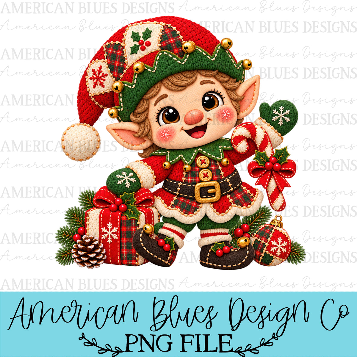 Boy Elf Christmas Cozy Stitches