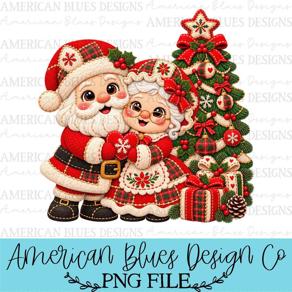 Santa & Mrs. Claus Christmas Cozy Stitches