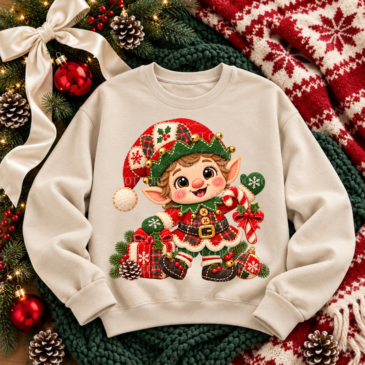 Boy Elf Christmas Cozy Stitches