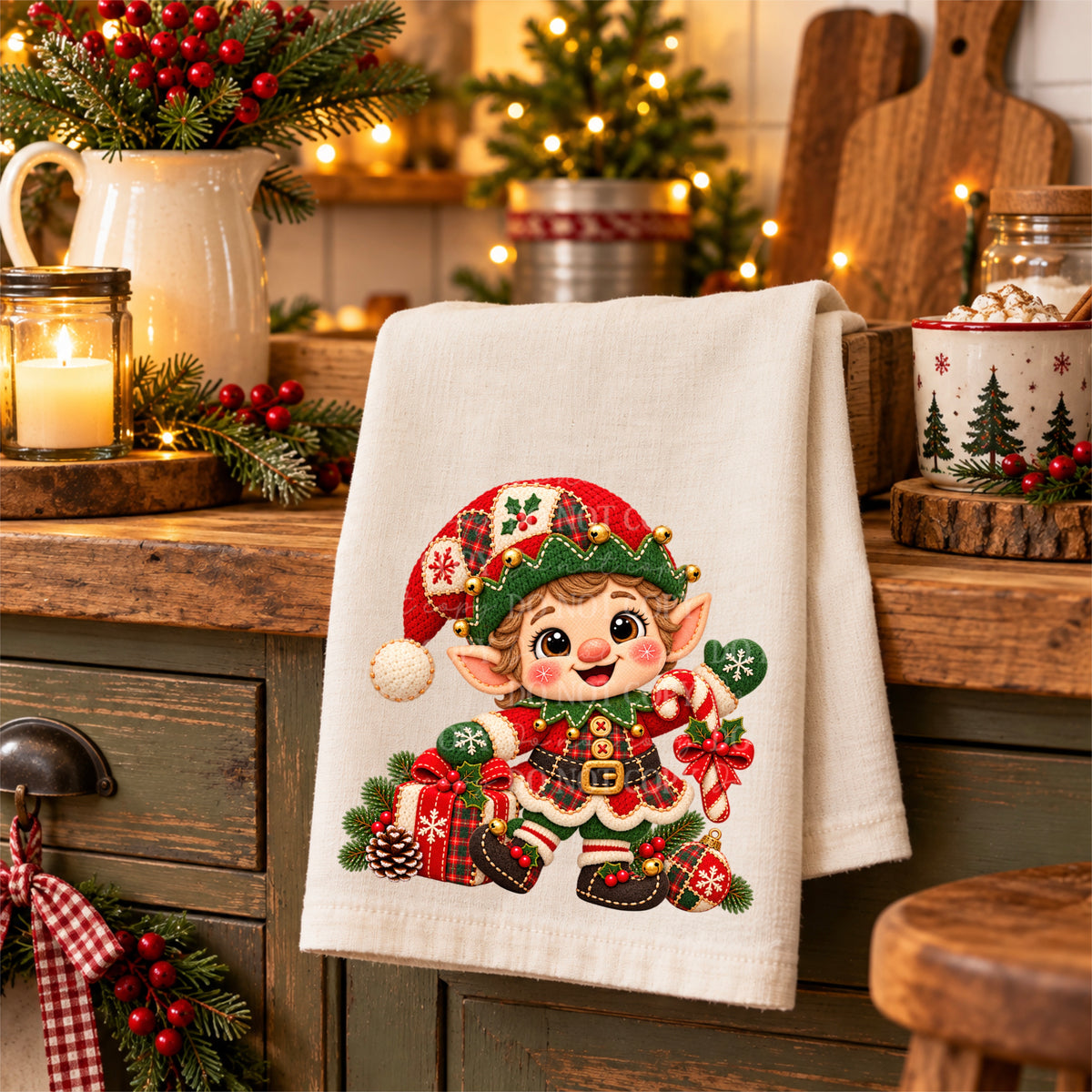 Boy Elf Christmas Cozy Stitches