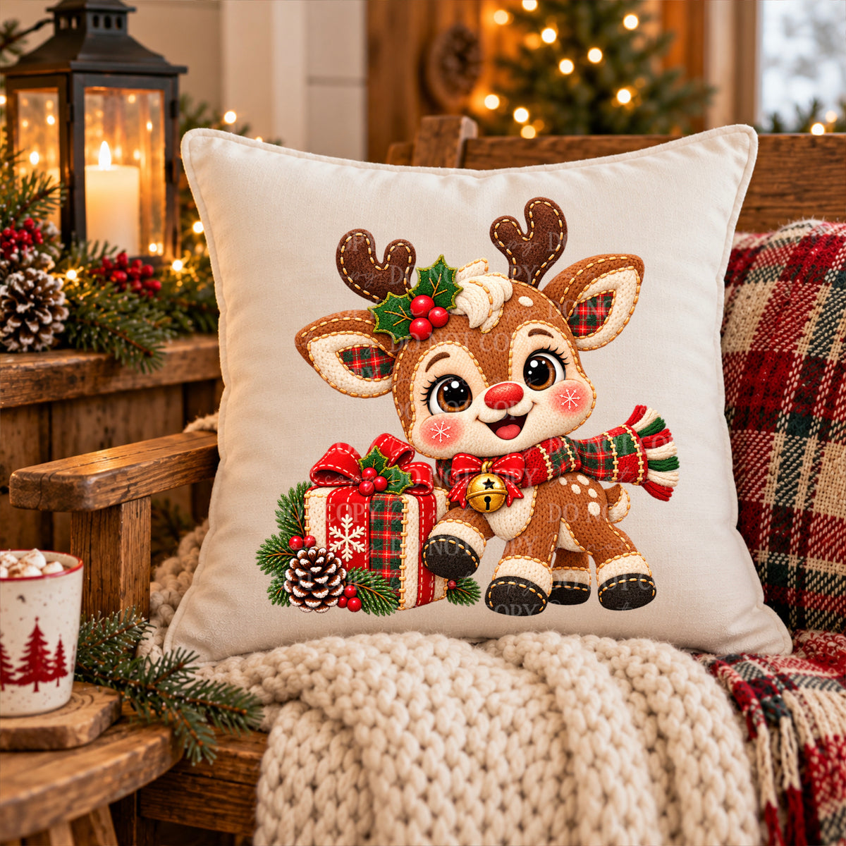 Reindeer Christmas Cozy Stitches