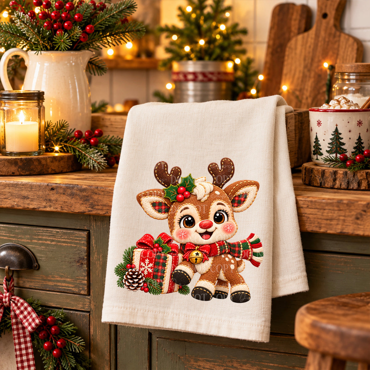 Reindeer Christmas Cozy Stitches