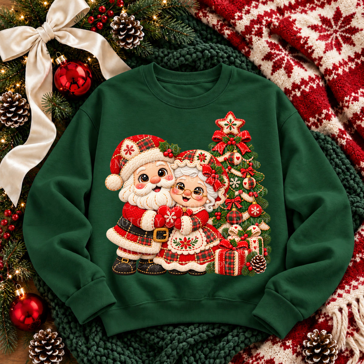 Santa & Mrs. Claus Christmas Cozy Stitches