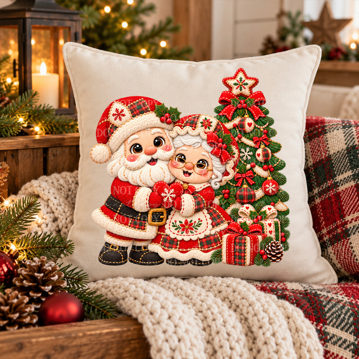 Santa & Mrs. Claus Christmas Cozy Stitches