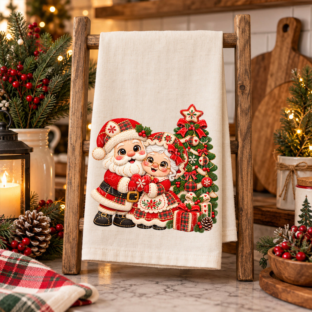 Santa & Mrs. Claus Christmas Cozy Stitches