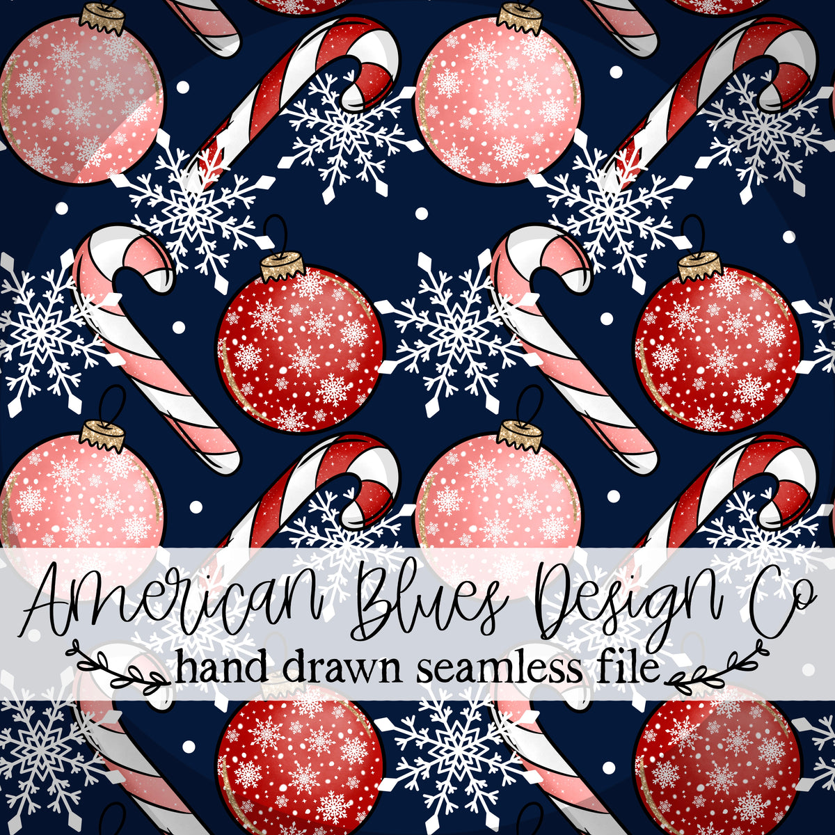 Midnight Peppermint | Seamless Pattern