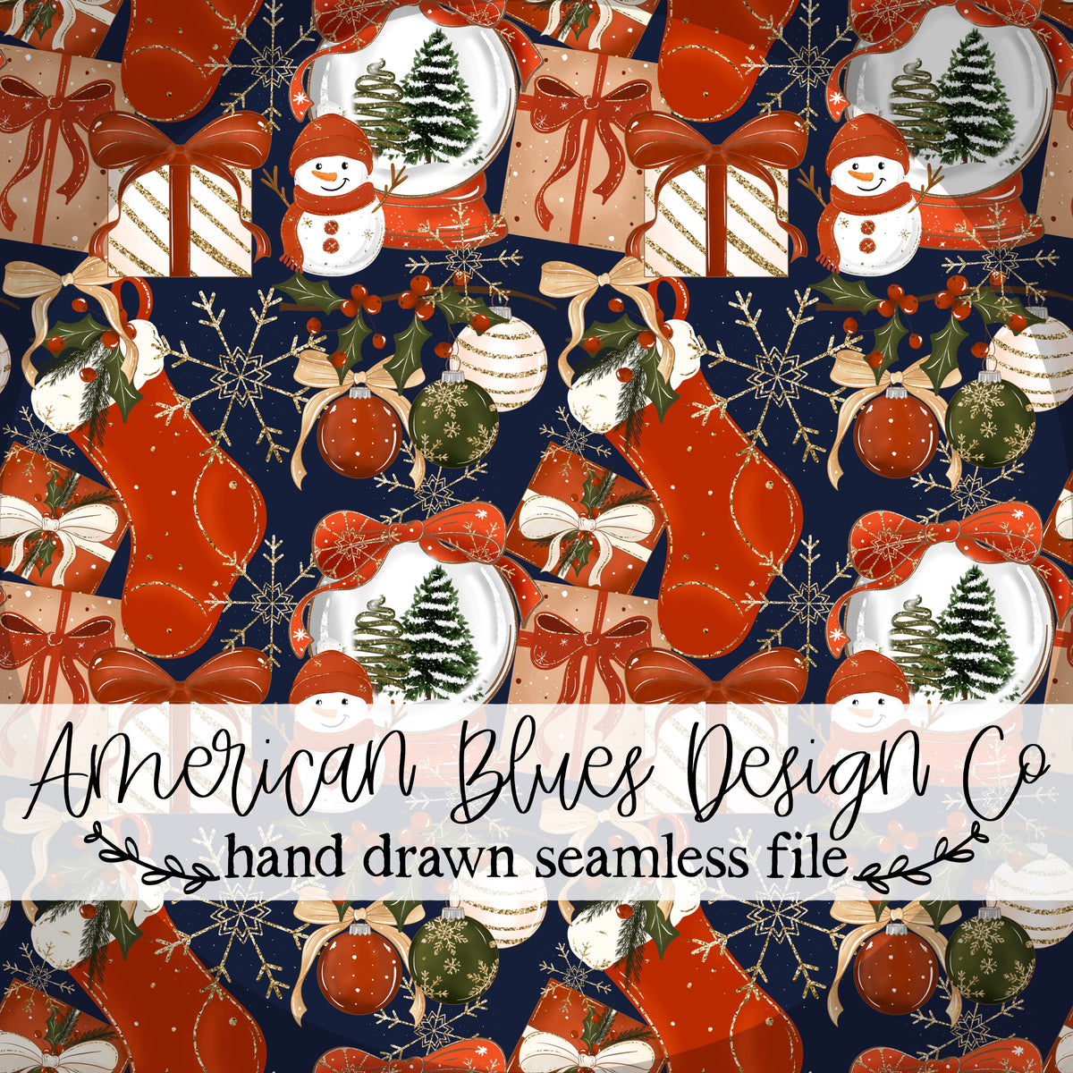 Christmas at the Manor | Seamless Pattern