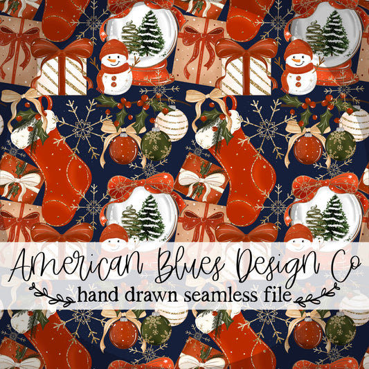 Christmas at the Manor | Seamless Pattern