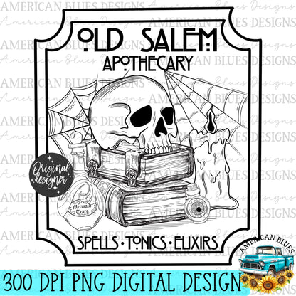 Old Salem Apothecary- single color