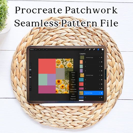 Procreate Seamless Patchwork Pattern File V1