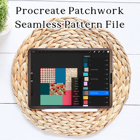 Procreate Seamless Patchwork Pattern File V2