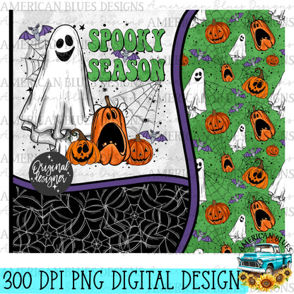 Spooky Season- Oliver ghostie 20 oz tumbler wrap