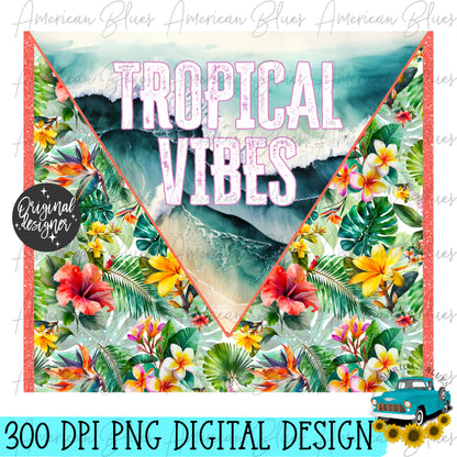 Tropical Vibes- 20 oz tumbler wrap