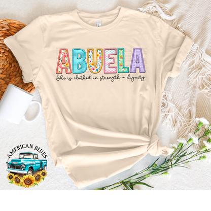 Abuela- Spring embroidered name digital design | American Blues Designs