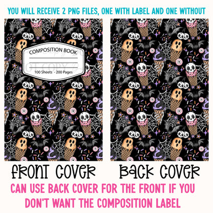 Spooky Ice-Scream Composition Notebook Cover
