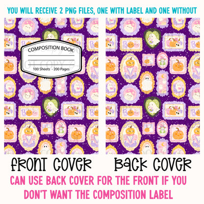 Ghostie Frames Composition Notebook Cover