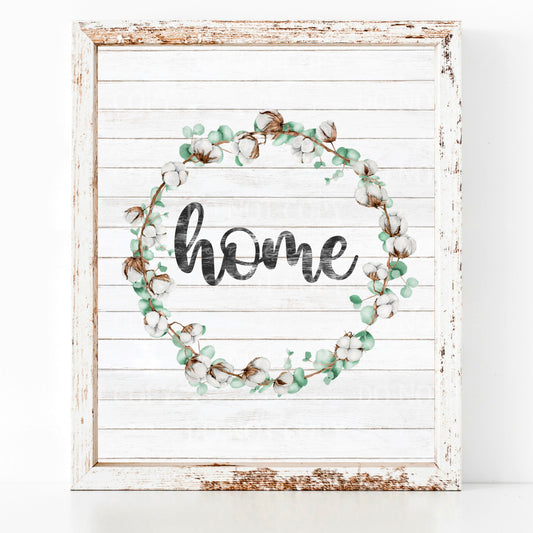 Home cotton wreath