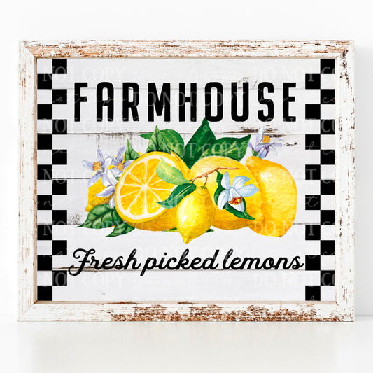 Farmhouse fresh picked lemons