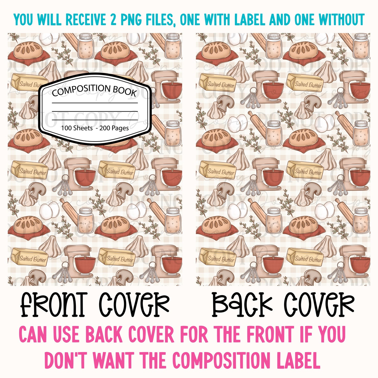 Cottage Bakers Composition Notebook Cover