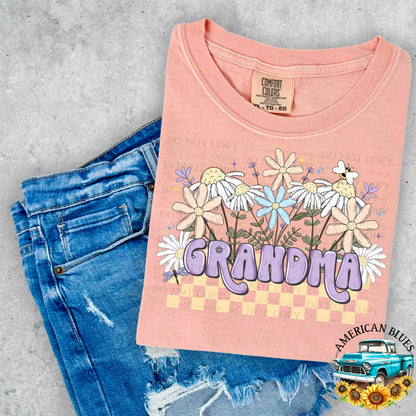 Grandma retro floral digital design | American Blues Designs