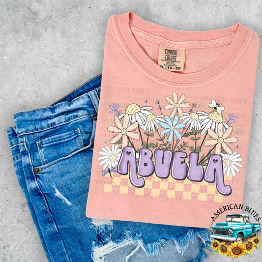 Abuela retro floral digital design | American Blues Designs