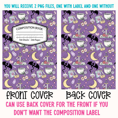Romantasy Composition Notebook Cover