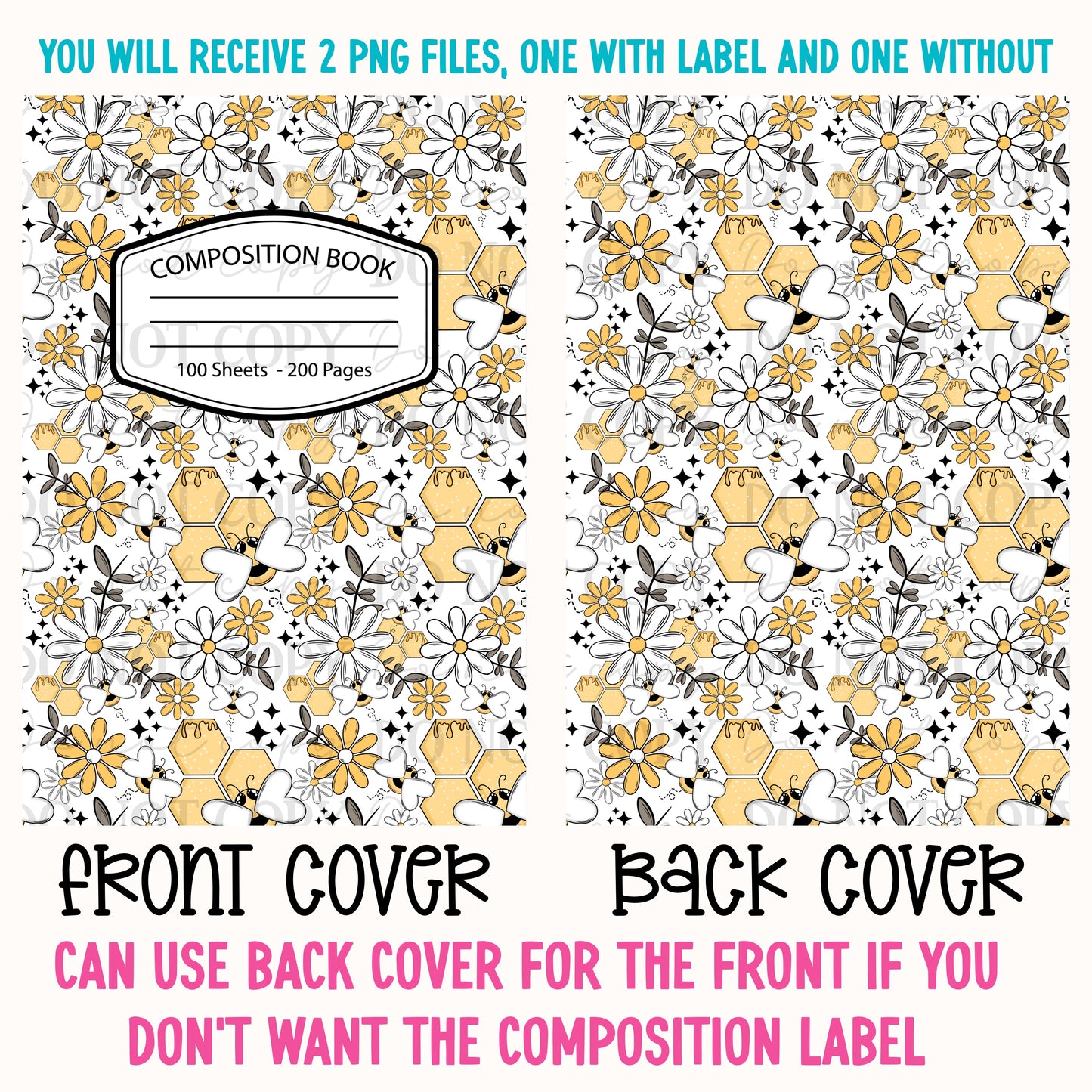 Honey Bee Composition Notebook Cover
