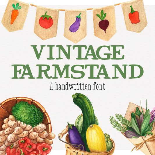 Vintage Farmstand Handwritten Font