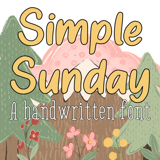 Simple Sunday Handwritten Font