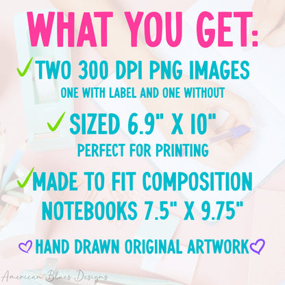 Cute Dinos Composition Notebook Cover