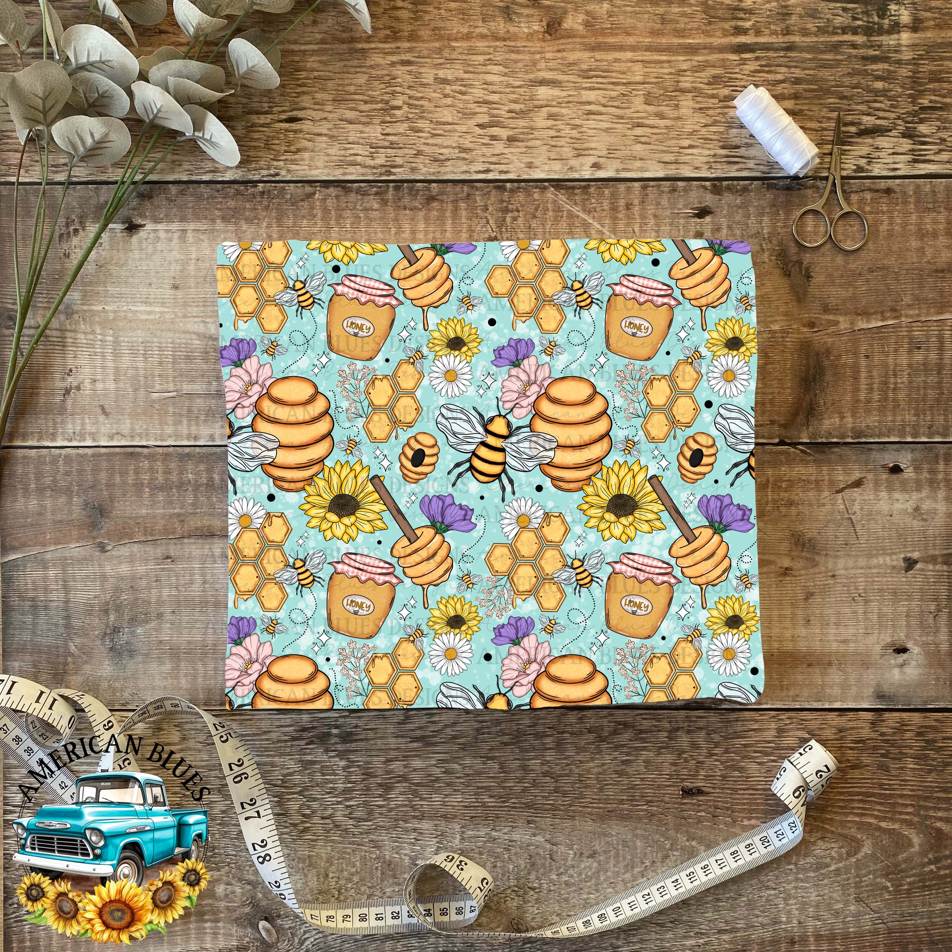 Always Bee Kind seamless pattern | American Blues Designs