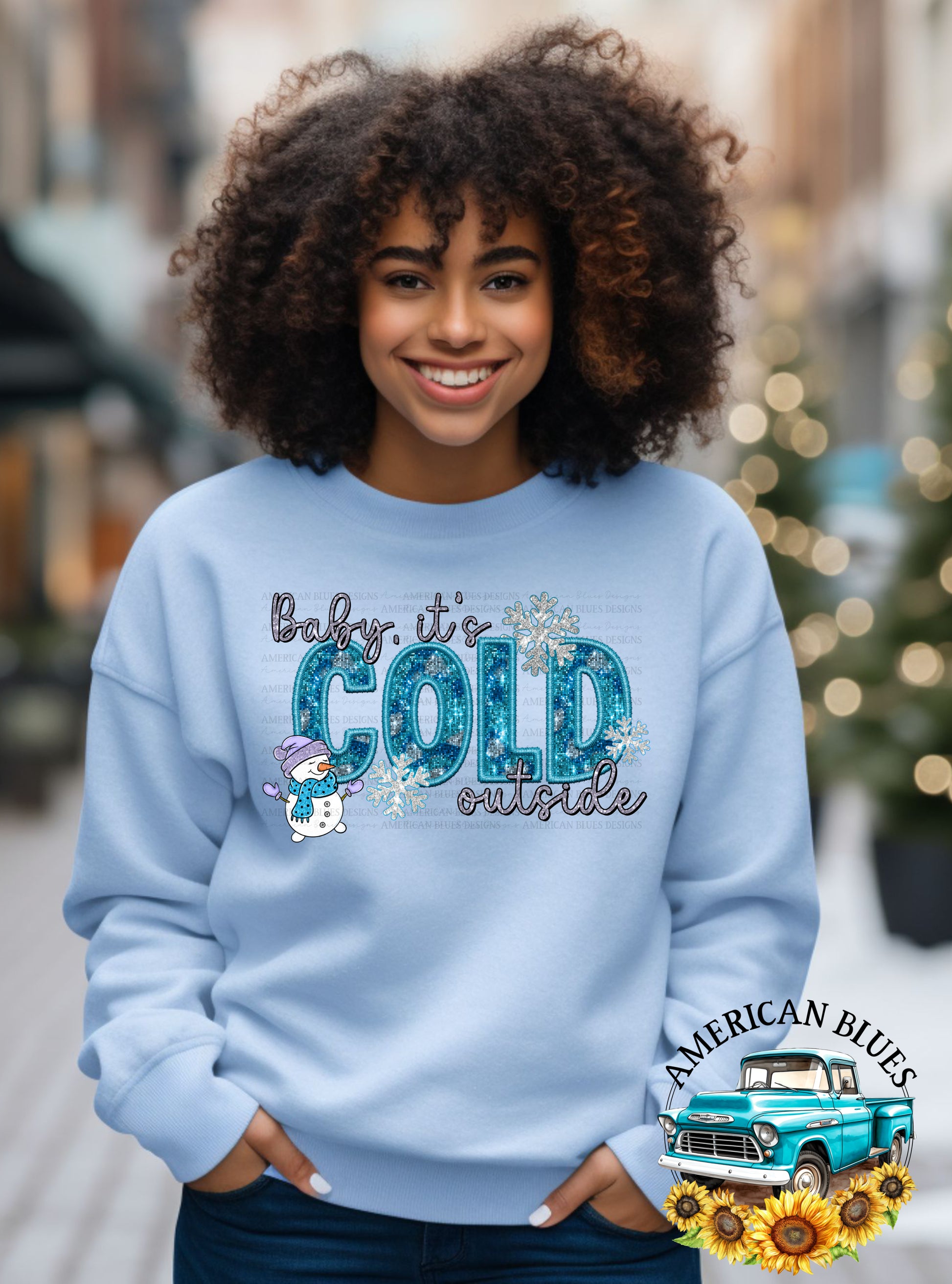 Baby it’s cold outside digital design | American Blues Designs 