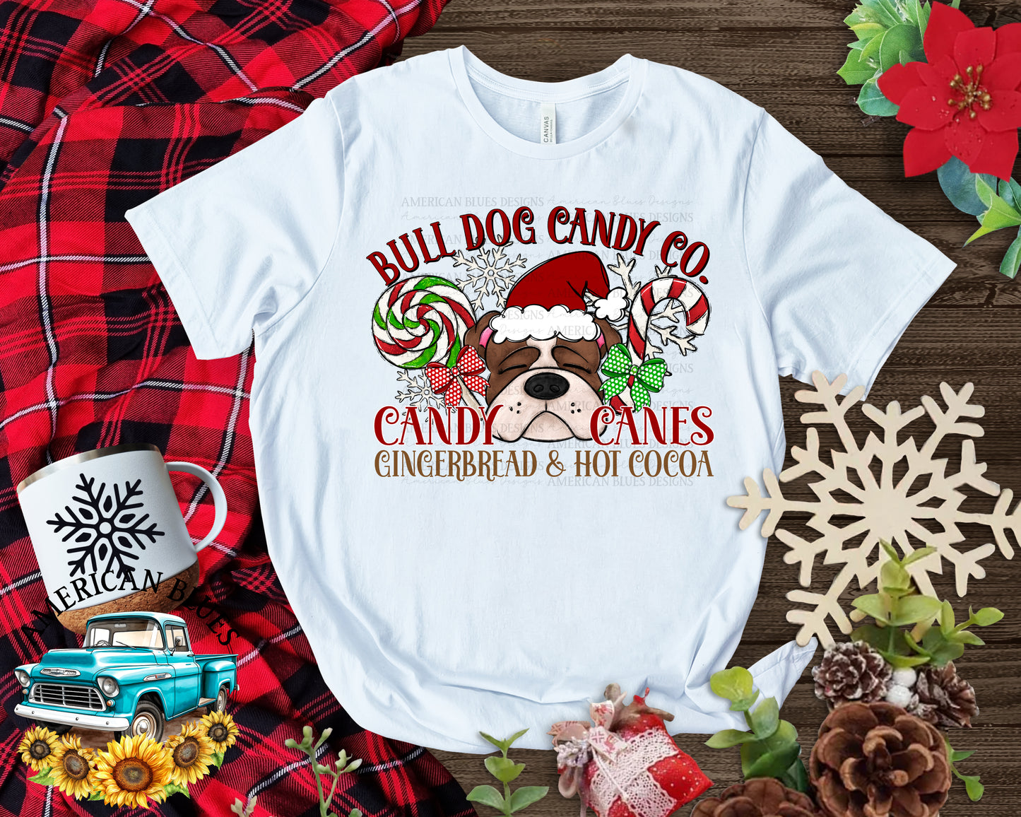 Christmas Dog Candy co digital design | American Blues Designs