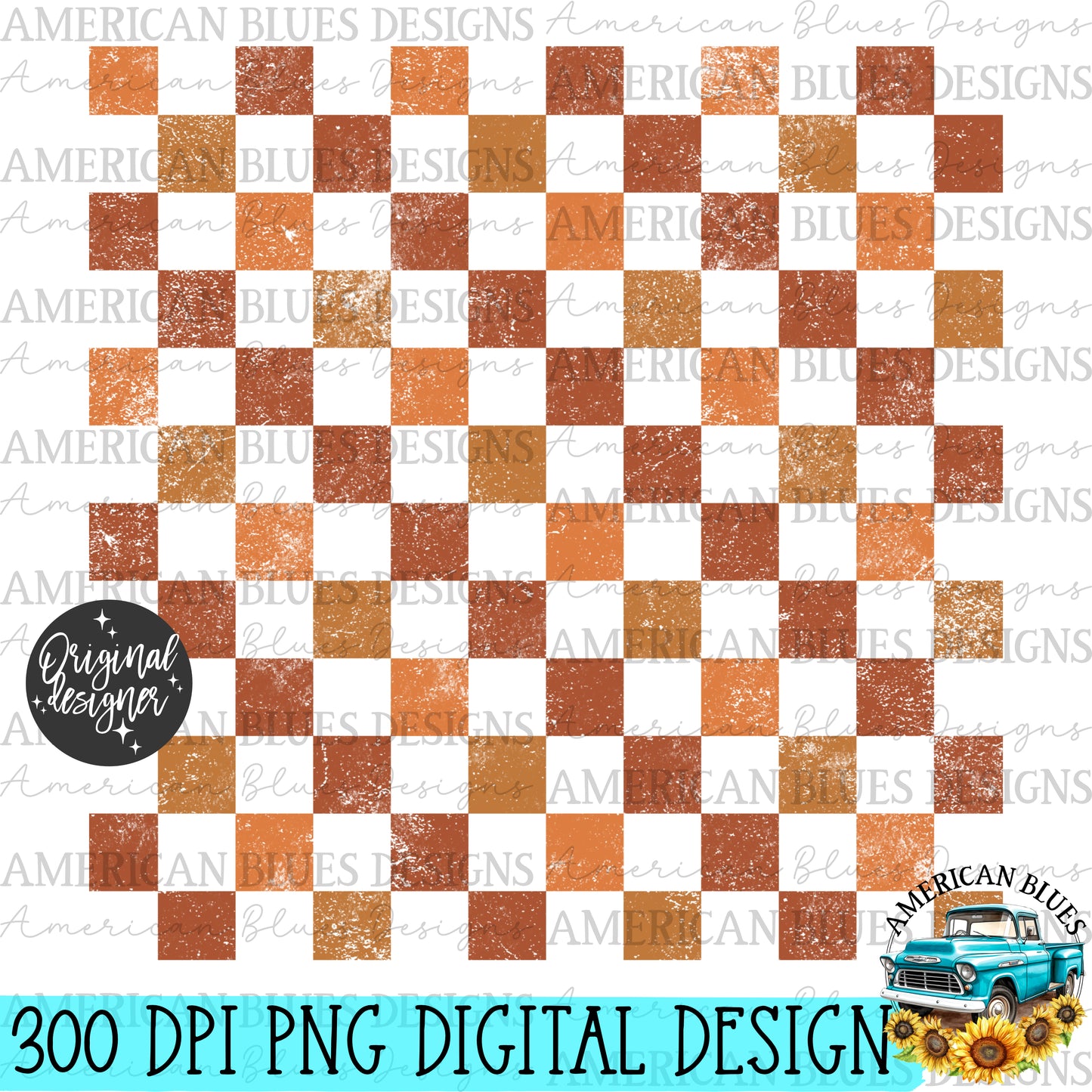 Fall checkered seamless pattern | American Blues Designs