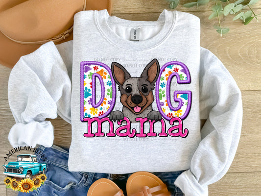 Dog mama Cattledog digital design | American Blues Design