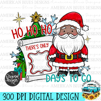 Christmas countdown board- Santa medium skin tone | American Blues Designs