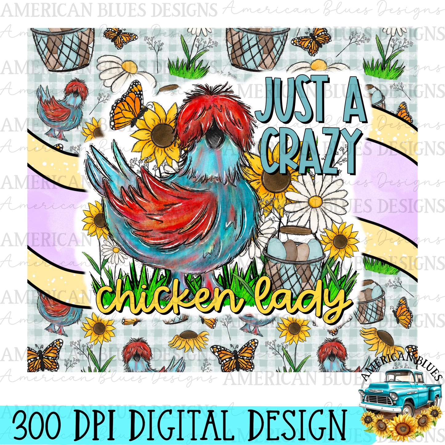 Just a crazy chicken lady 20 oz tumbler wrap