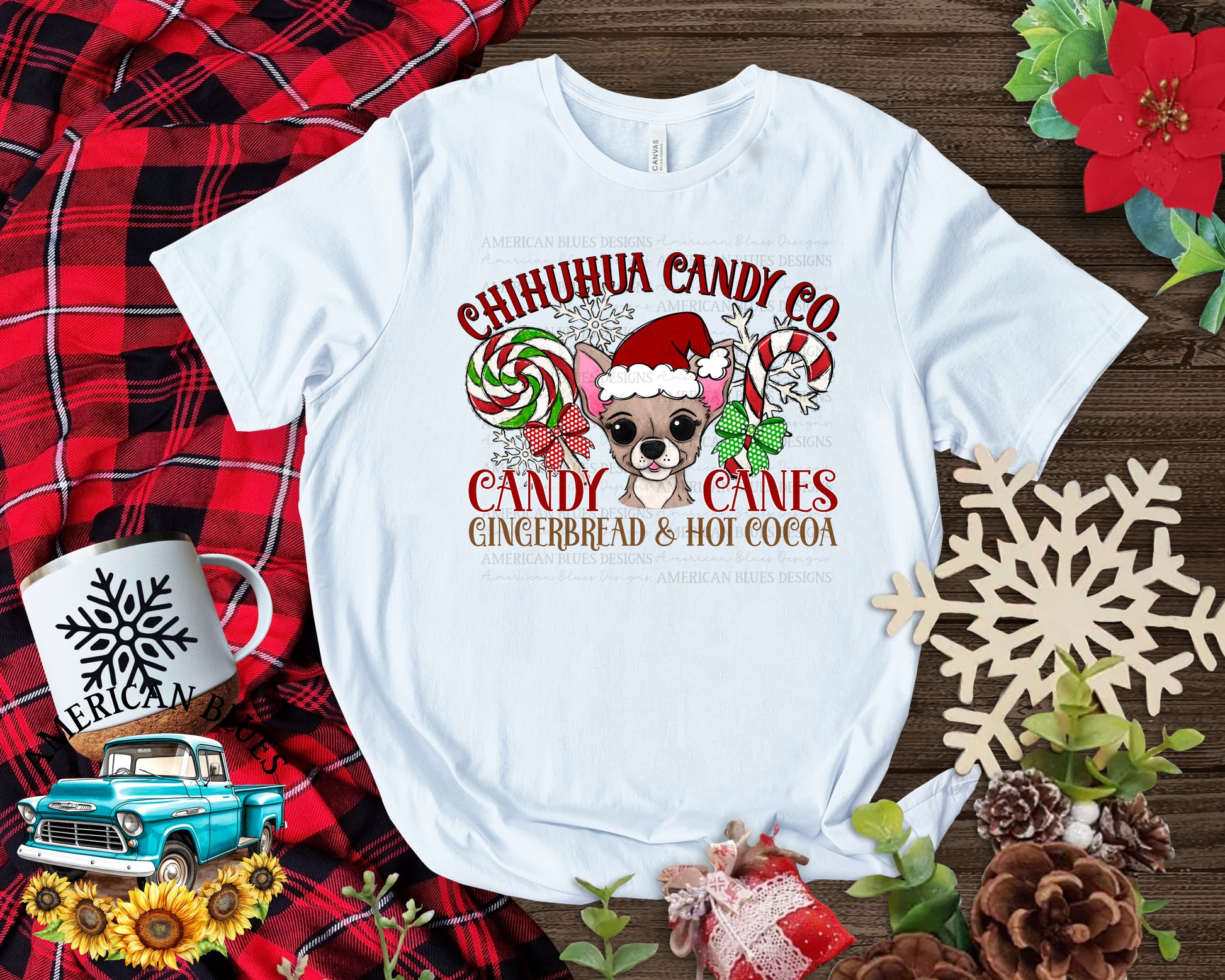 Christmas Dog Candy co digital design | American Blues Designs