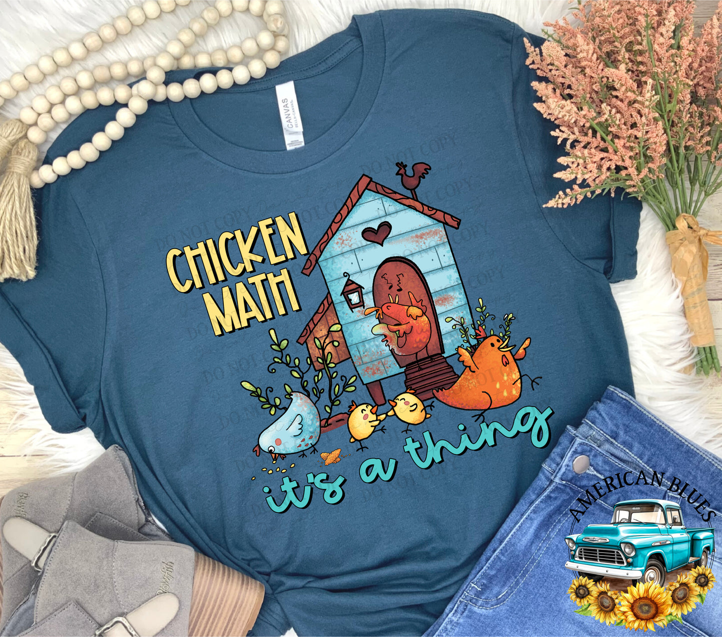 Chicken Math Digital Design | American Blues Designs