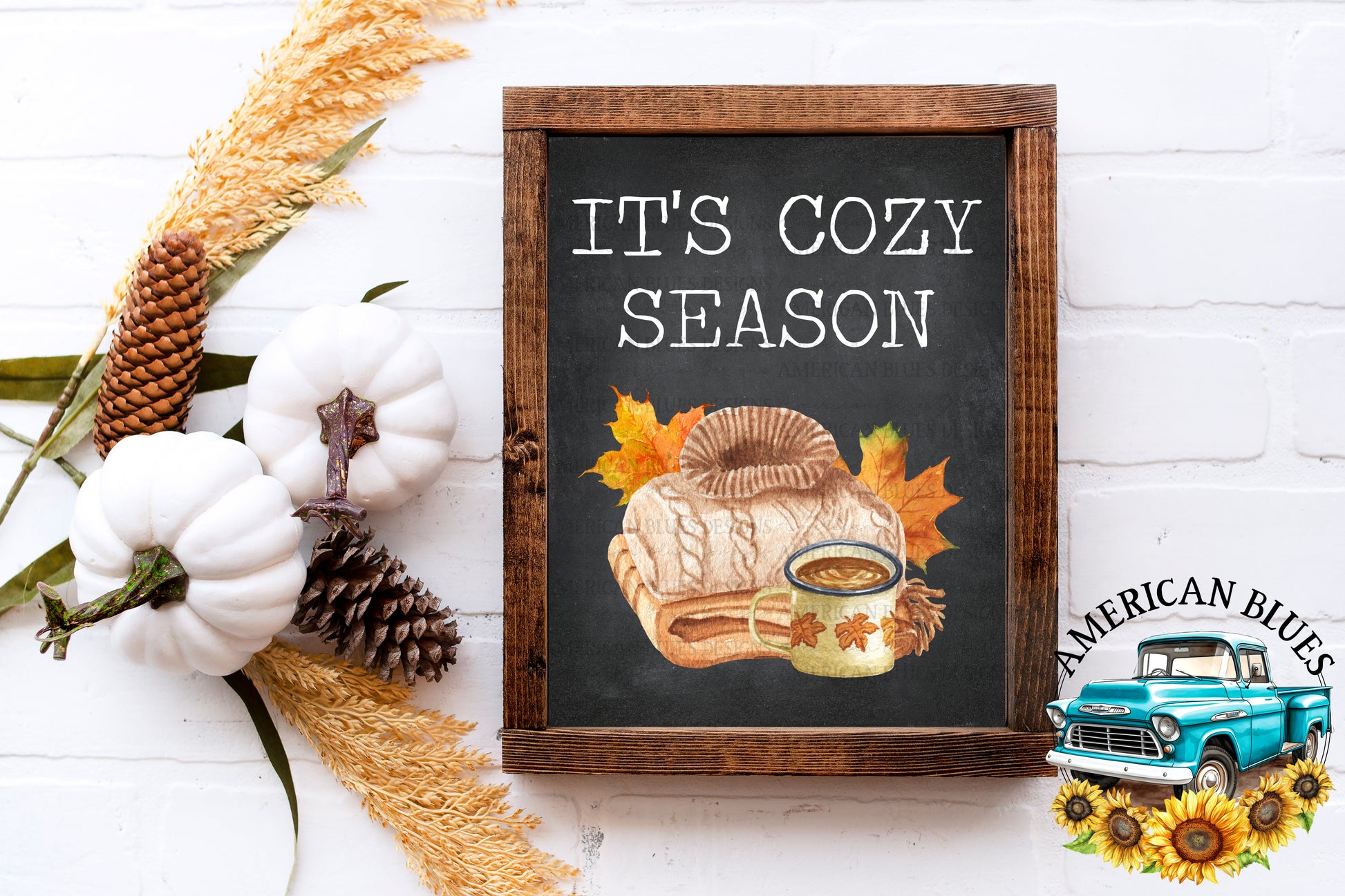 It's cozy season printable | American Blues Designs