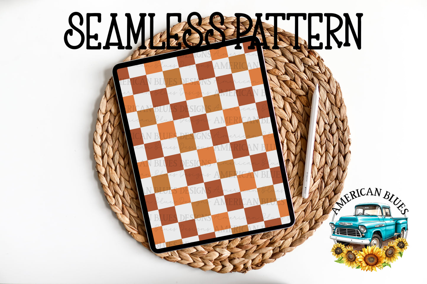 Fall checkered seamless pattern | American Blues Designs