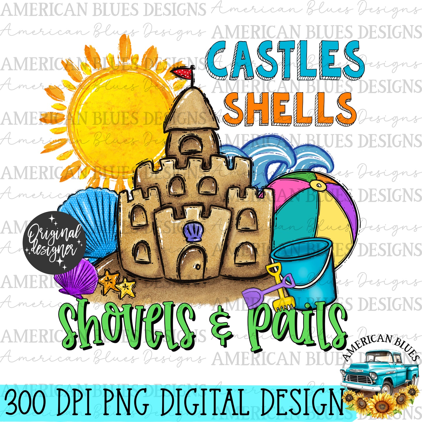 Castle Shells Shovels and Pails