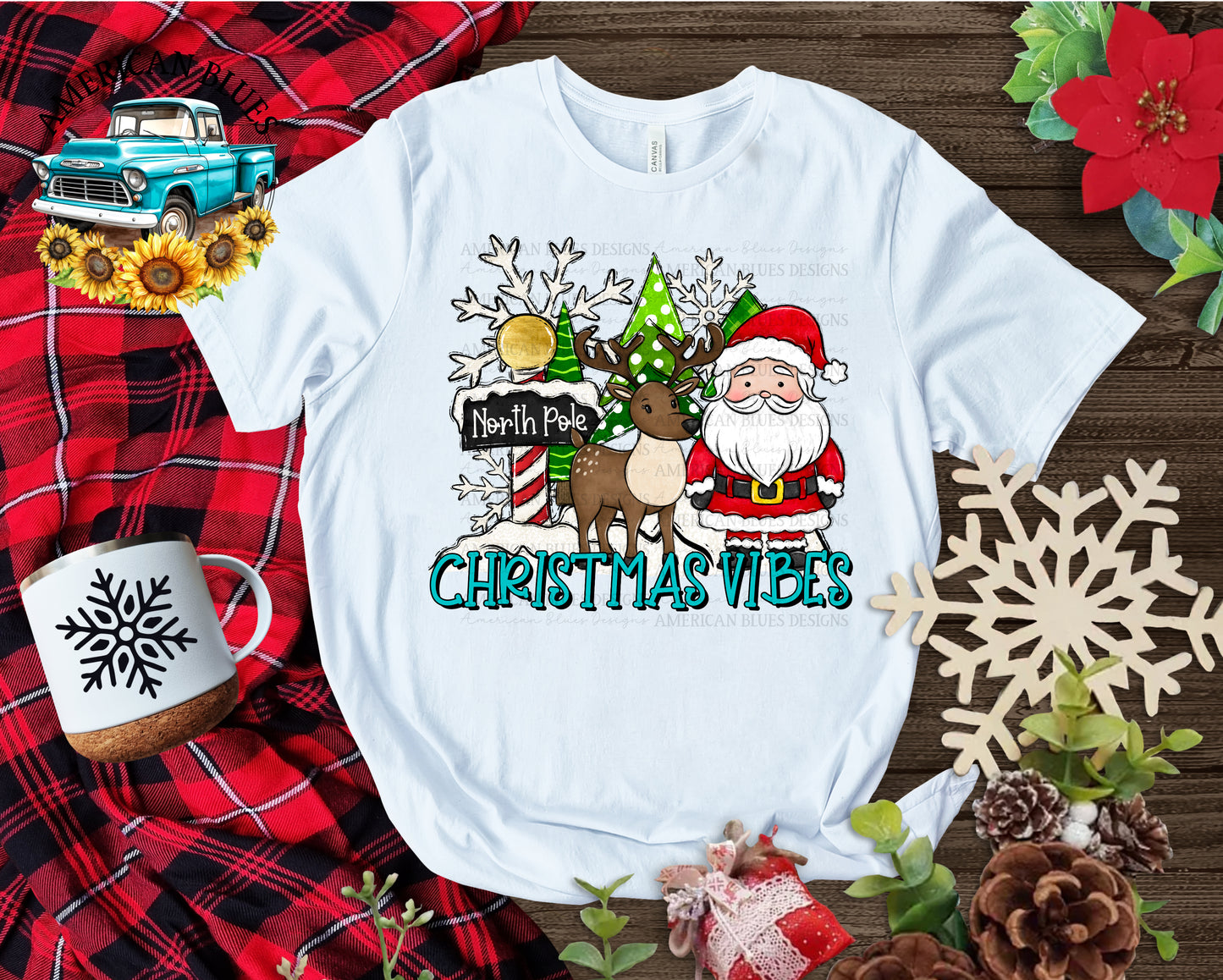 Christmas Vibes digital design | American Blues Designs